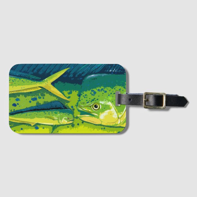 Dolphinfish-Gepäckanhänger Gepäckanhänger (Vorderseite (Horizontal))