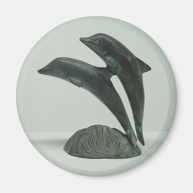 DOLPHINS-Magnet - rund Magnet (Vorne)