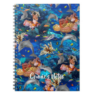 Dolphins sous-marins Coral Reef Journal d'écriture