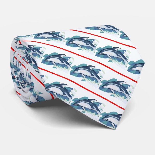 Dolphins Sports Football Basket Baseball Cravate (Roulé)