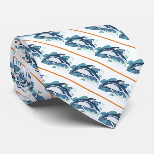 Dolphins Sports Football Basket Baseball Cravate (Roulé)
