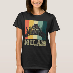 Dom de Milan aus Italien in Mailand, Retro Skyline T-Shirt