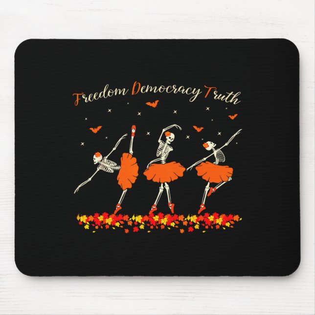 Dom Democracy Truth Skeleton Dancing Halloween  Mousepad (Vorne)