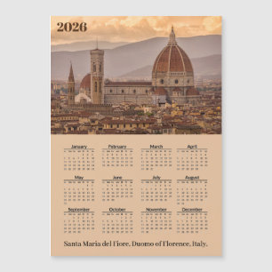 Dom Florenz Italien 2026 Kalender Magnetkarte