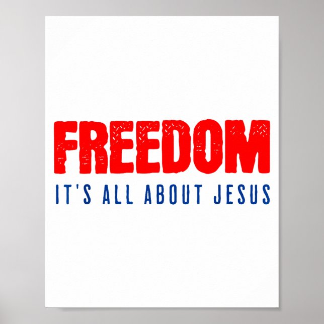 Dom, It's All About Jesus Christian Patriot  Poster (Vorne)