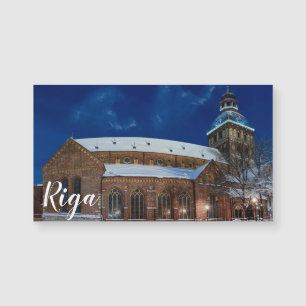 Dom Kathedrale am Kuppelplatz in Riga, Lettland Magnetkarte