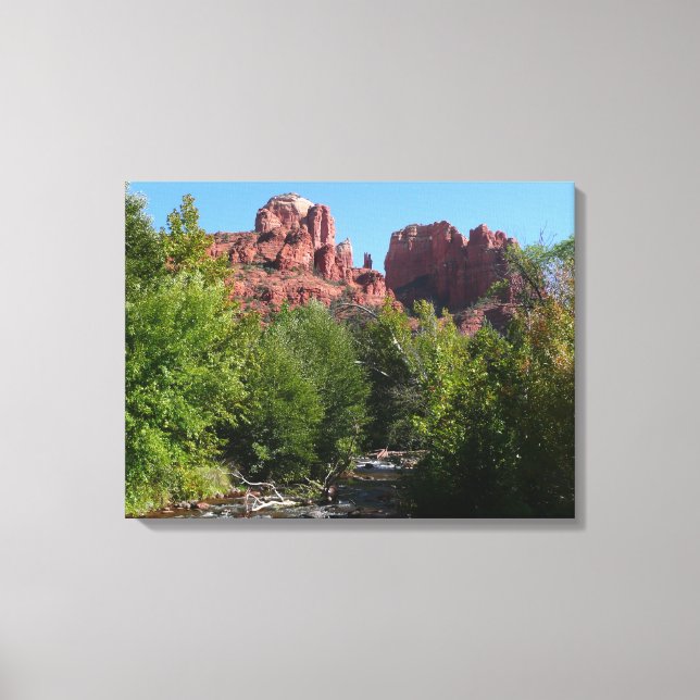 Dom Rock and Stream in Sedona Arizona Leinwanddruck (Vorderseite)