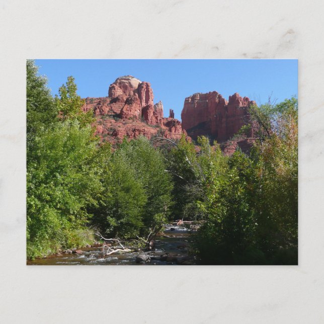 Dom Rock and Stream in Sedona Arizona Postkarte (Vorderseite)