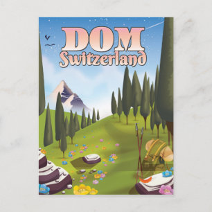 Dom Schweiz Reiseplakat Postkarte