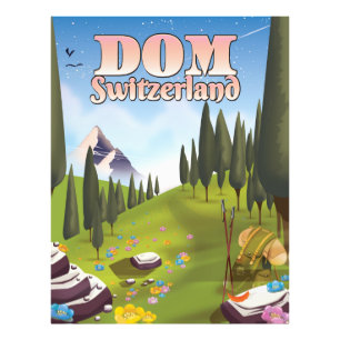 Dom Switzerland Reiseplakat Fotodruck