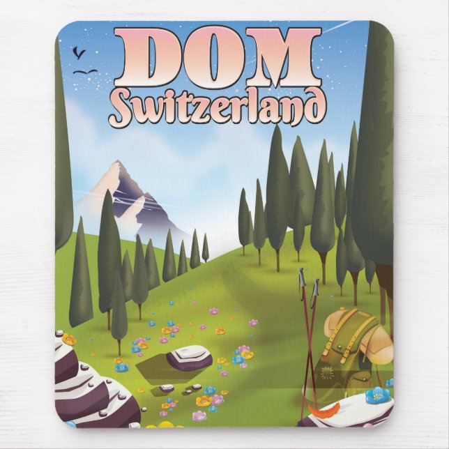 Dom Switzerland Reiseplakat Mousepad (Vorne)