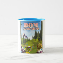 Dom Switzerland Reiseplakat Zweifarbige Tasse
