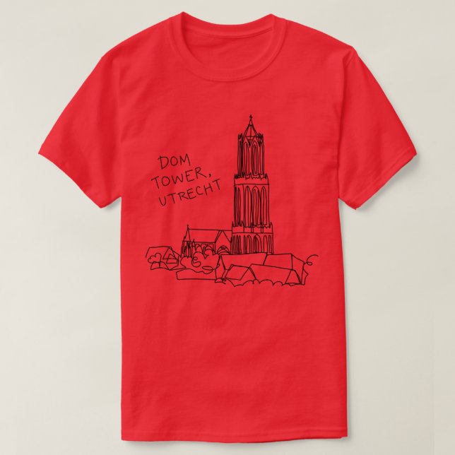 Dom Tower Utrecht Niederlande T-Shirt (Design vorne)