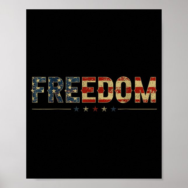 Dom Vintage Amerika Flagge  Poster (Vorne)