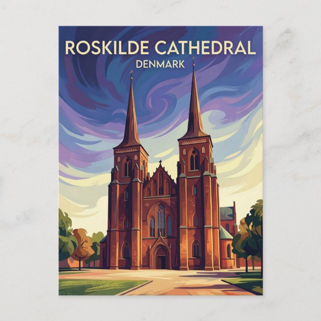 Dom von Roskilde Dänemark Postkarte (Vorderseite)