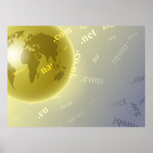 Domain Globe Hintergrund Poster