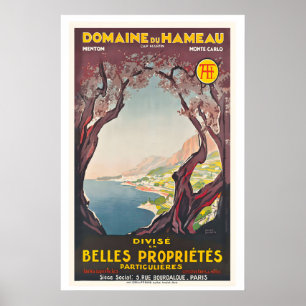 Domäne des Dorfes Menton Cap Martin Monte-Carlo Poster