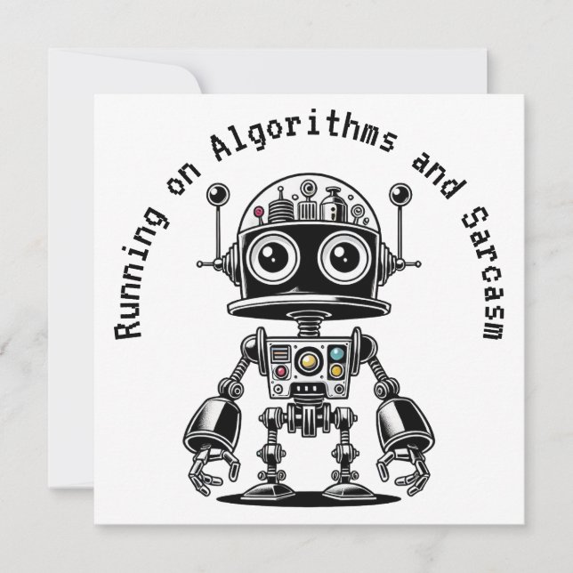 Dome Head Robot - Auf Algorithmen & Sarcasm laufen (Vorderseite)