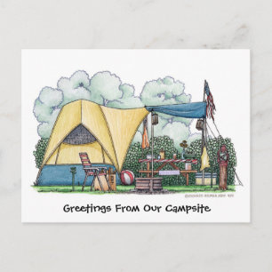 Dome Tent Camper Camper Cartes postales