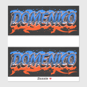 Domenico Vorname Name Graffiti Aufkleber Sticker