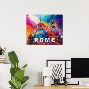 Dômes de la cathédrale de Rome - Impression d'art