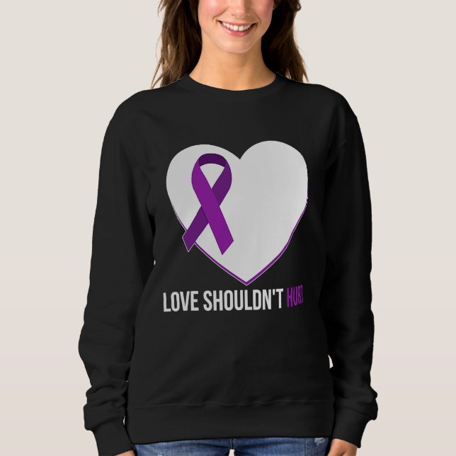 Domestic Violence Awareness Survivor  Heart Sweatshirt (Vorderseite)