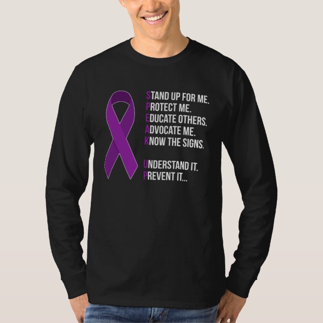 Domestic Violence Awareness Survivor  Speak Up T-Shirt (Vorderseite)