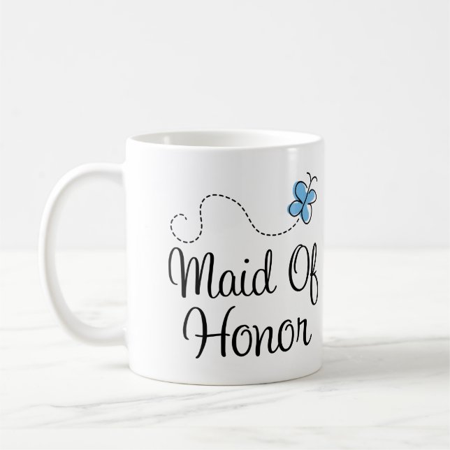 Domestique bleue de mariage de papillon de tasse (Gauche)