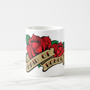 Domestique rose de tatouage de tasse d'honneur