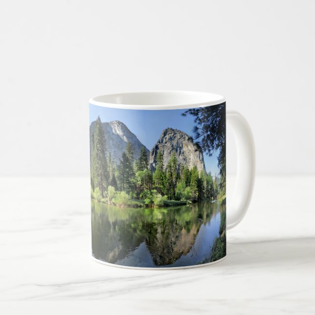 Domgesteine über dem Merced River - Yosemite Kaffeetasse (VorderseiteRechts)