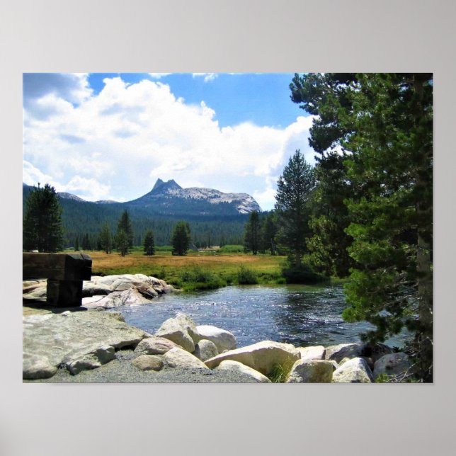 Domgipfel in Tuolumne Meadows, Yosemite, CA Poster (Vorne)