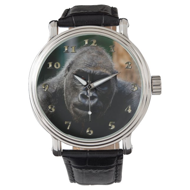 Dominant Primat Gorilla Ape Armbanduhr (Vorderseite)