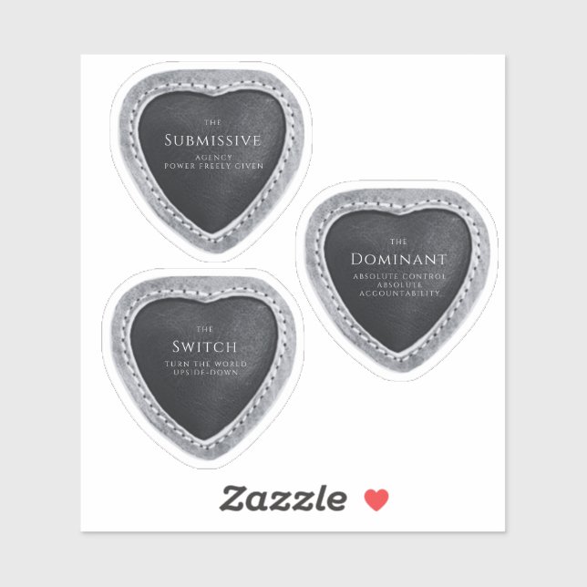 Dominant/Submissive/Switch Aufkleber (Blatt)