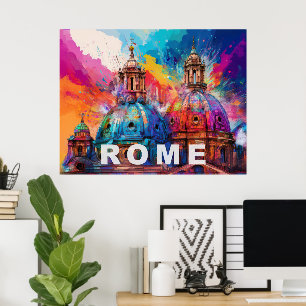 Dominante Rom - Abstrakte Kunstdruckerei Poster