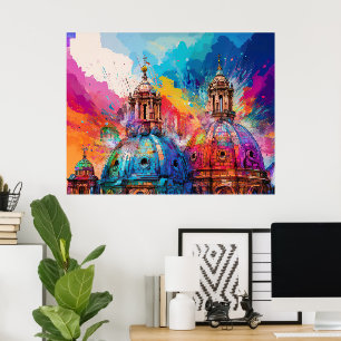 Dominante Rom - Abstrakte Kunstdruckerei Poster