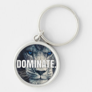 Dominate - Lion Motivierend Schlüsselanhänger