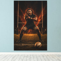 Domination Implacable – Imprimé sur Toile de Rugby