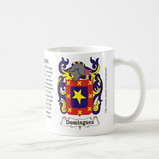 Dominguez-Familien-Wappen Tasse (Rechts)