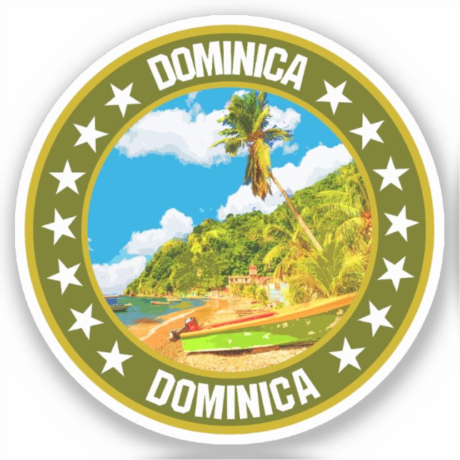 Dominica Aufkleber (Vorderseite)