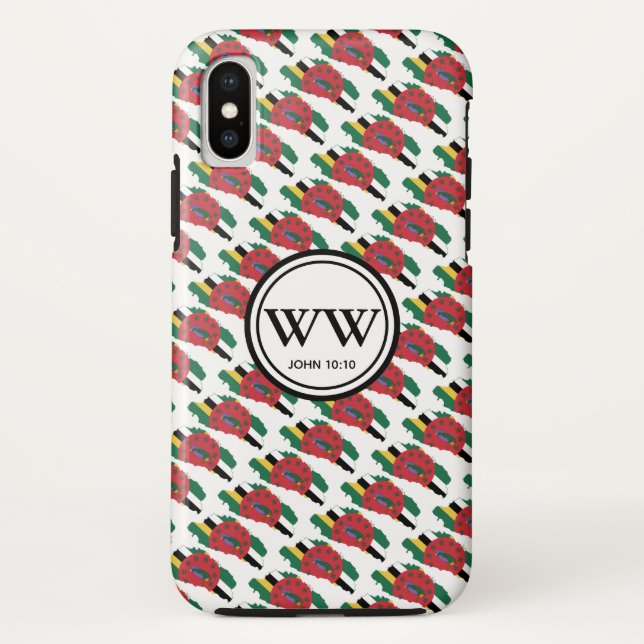 DOMINICA Christlich Monogramm Überlebenszeit Case-Mate iPhone Hülle (Rückseite)
