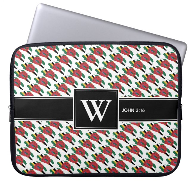 DOMINICA Christlich Scripting Monogram-Notebook Laptopschutzhülle (Vorderseite)