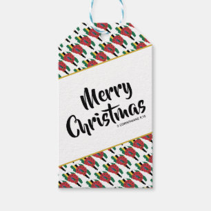 DOMINICA Custom Frohe Weihnachtsbibliotheke Geschenkanhänger