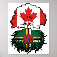 Dominica Dominican Canadian Canada Tree Roots Flag