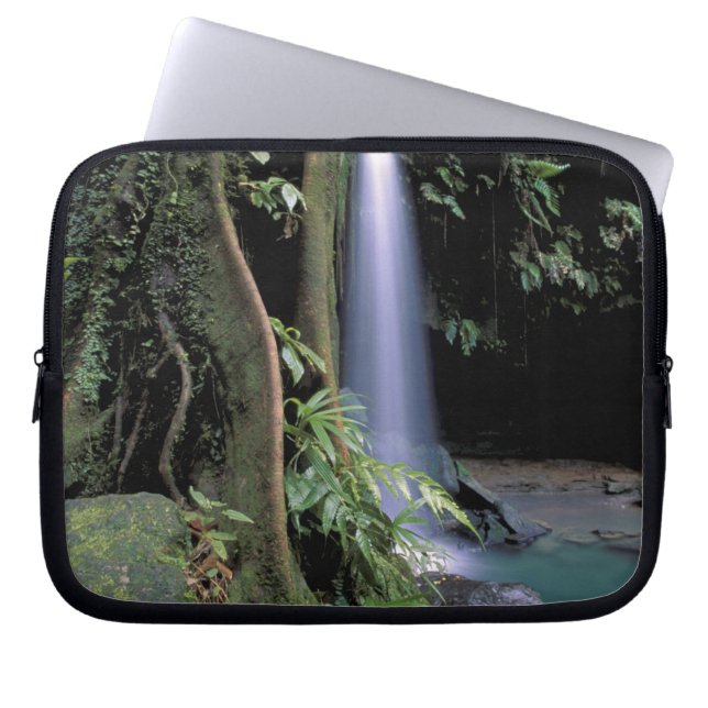Dominica, Emerald Pool, Wasserfall. Laptopschutzhülle (Vorderseite)