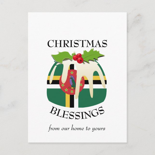 DOMINICA Festival Pudding Weihnachten Postkarte (Vorderseite)