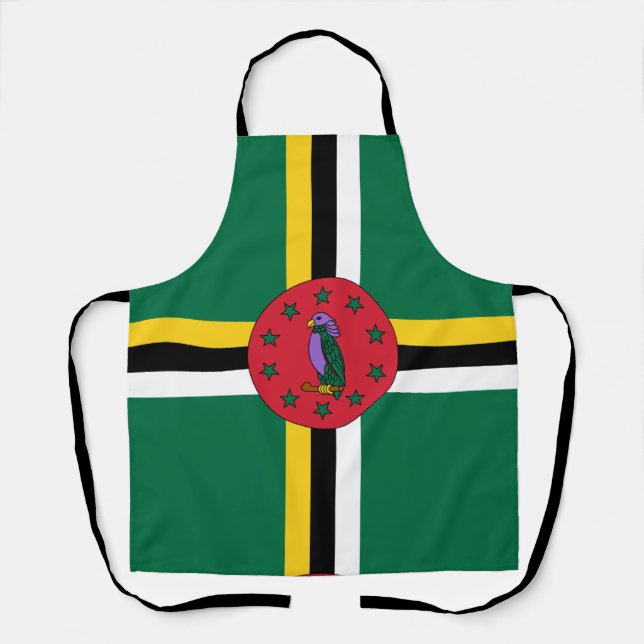 Dominica Flag All-over Print Schürze (Vorderseite)