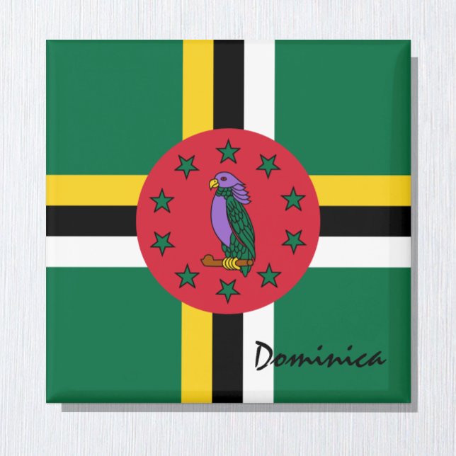 Dominica Flag & Amerika Urlaubs- und Sportfans Magnet (Von Creator hochgeladen)