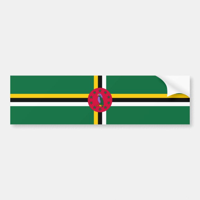 Dominica Flag Autoaufkleber (Vorne)