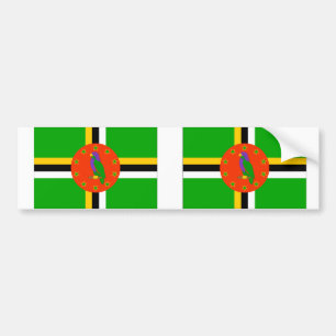 Dominica Flag Autoaufkleber