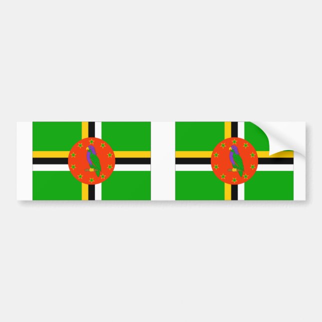 Dominica Flag Autoaufkleber (Vorne)